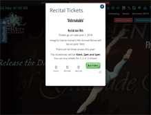 Tablet Screenshot of integritydancecenter.com